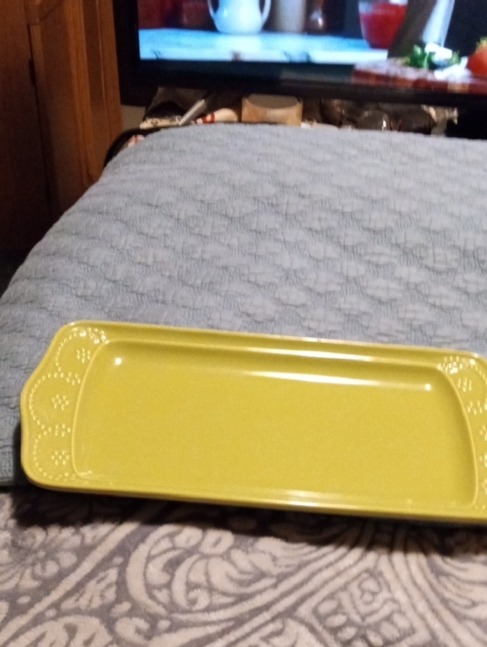 Food Network Yellow Rectangular Serving Platter
